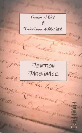 Couverture du produit · Mention marginale