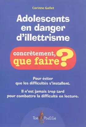 Couverture du produit · Adolescents en danger d'illetrisme