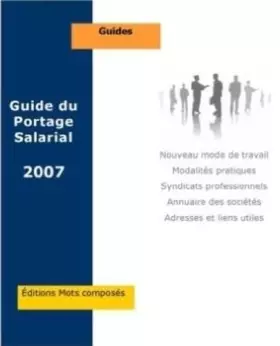 Couverture du produit · Guide du Portage Salarial 2007