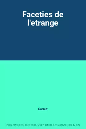 Couverture du produit · Faceties de l'etrange