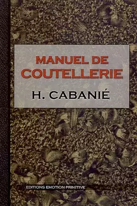 Couverture du produit · Manuel de coutellerie