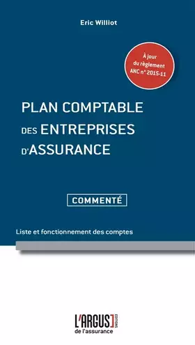 Couverture du produit · Plan comptable des entreprises d'assurance