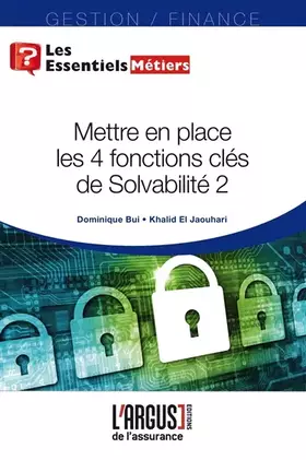 Couverture du produit · Mettre en place les 4 fonctions clés de Solvabilité 2