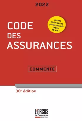 Couverture du produit · Code des assurances 2022 commenté