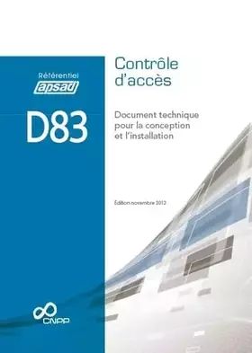 Couverture du produit · Contrôle d'accès D83: Document technique pour la conception et l'installation