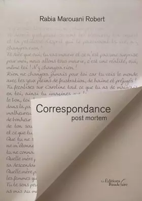 Couverture du produit · Correspondance post mortem