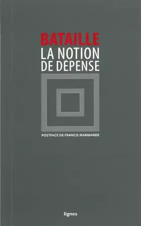 Couverture du produit · La notion de dépense