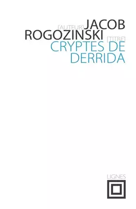 Couverture du produit · Cryptes de Derrida