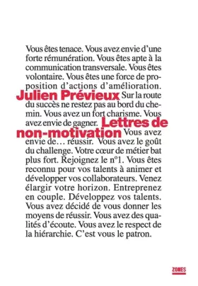 Couverture du produit · Lettres de non-motivation