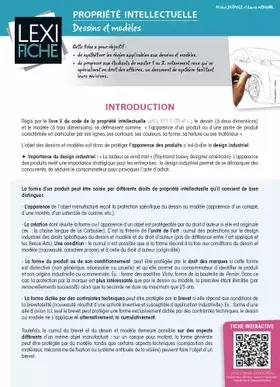 Couverture du produit · Propriété intellectuelle - Dessins et modèles