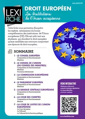 Couverture du produit · Droit européen