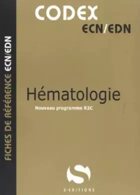 Couverture du produit · Codex hématologie
