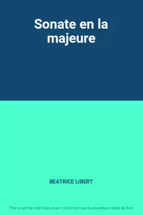 Couverture du produit · Sonate en la majeure