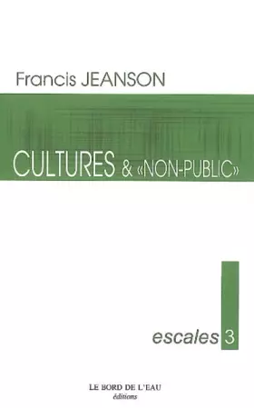 Couverture du produit · Escales 3 / Cultures et Non-Public