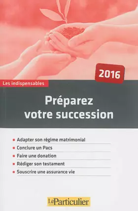 Couverture du produit · Préparez votre succession