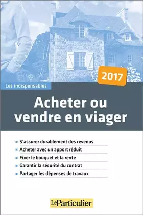 Couverture du produit · Acheter ou vendre en viager