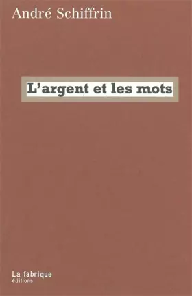 Couverture du produit · L'Argent et les mots