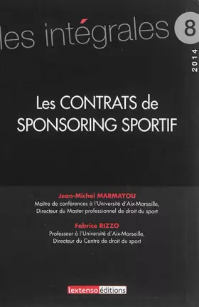 Couverture du produit · les contrats de sponsoring sportif