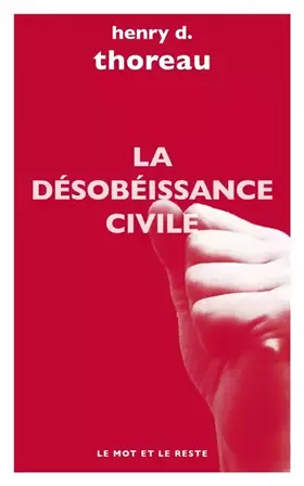 Couverture du produit · La désobéissance civile