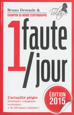 Couverture du produit · Une faute par jour - édition 2015