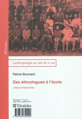 Couverture du produit · Des ethnologues à l'école