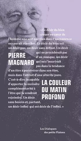 Couverture du produit · La couleur du matin profond
