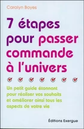 Couverture du produit · 7 étapes pour passer commande à l'univers