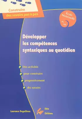 Couverture du produit · Développer les Compétences Syntaxiques au Quotidien