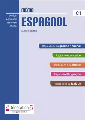 Couverture du produit · Mémo espagnol C1 (classes prepas / ens. supérieur)
