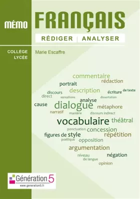 Couverture du produit · Mémo Français Rédiger-Analyser (collège/lycée)