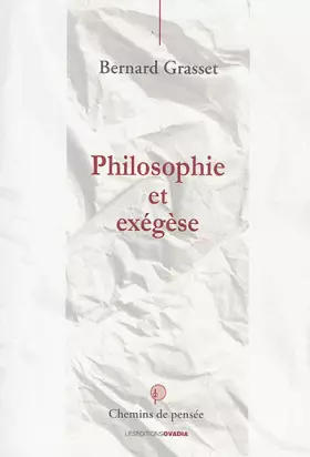 Couverture du produit · Philosophie et exégèse