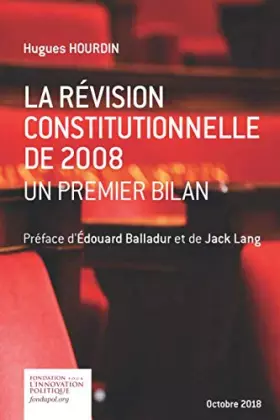 Couverture du produit · La révision constitutionnelle de 2008 : un premier bilan
