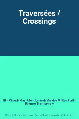 Couverture du produit · Traversées / Crossings