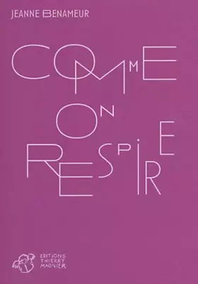 Couverture du produit · Comme on respire