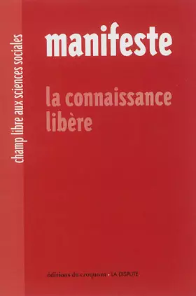 Couverture du produit · Manifeste : La connaissance libère