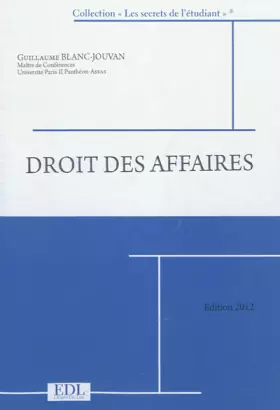 Couverture du produit · Droit des affaires