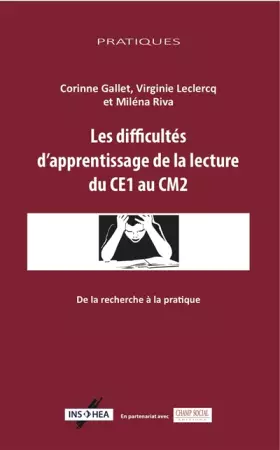 Couverture du produit · Les Difficultés d Apprentissage de la Lecture du CE2 au CM1