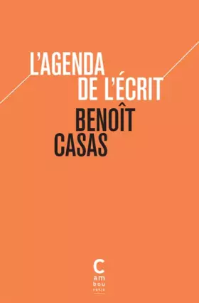 Couverture du produit · Agenda de l'écrit