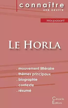 Couverture du produit · Fiche de lecture Le Horla de Maupassant (analyse littéraire de référence et résumé complet)