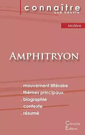 Couverture du produit · Fiche de lecture Amphitryon de Molière (Analyse littéraire de référence et résumé complet)