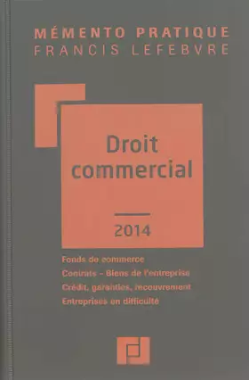 Couverture du produit · MEMENTO DROIT COMMERCIAL 2014