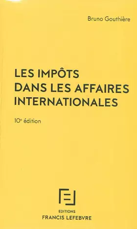 Couverture du produit · Impôts dans les affaires internationales