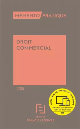 Couverture du produit · Mémento Droit commercial 2015