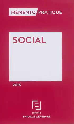 Couverture du produit · Mémento Social 2015