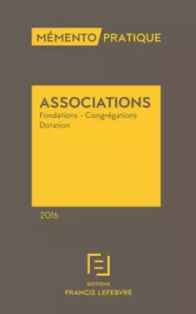 Couverture du produit · MEMENTO ASSOCIATIONS 2016