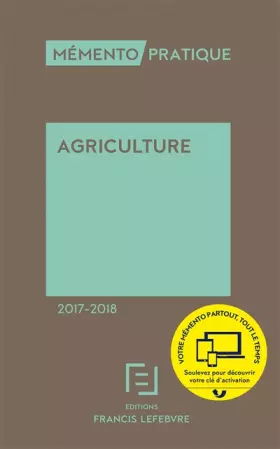 Couverture du produit · MEMENTO AGRICULTURE 2017-2018