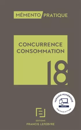 Couverture du produit · MEMENTO CONCURRENCE-CONSOMMATION 2018