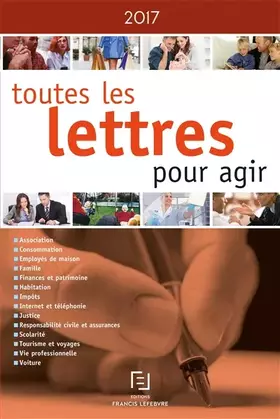 Couverture du produit · Toutes les lettres pour agir