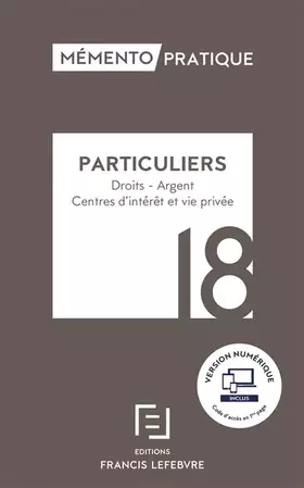 Couverture du produit · Particuliers: Droits - Argent - Centres d'intérêt et vie privée