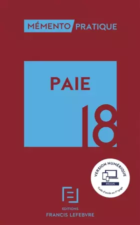 Couverture du produit · MEMENTO PAIE 2018